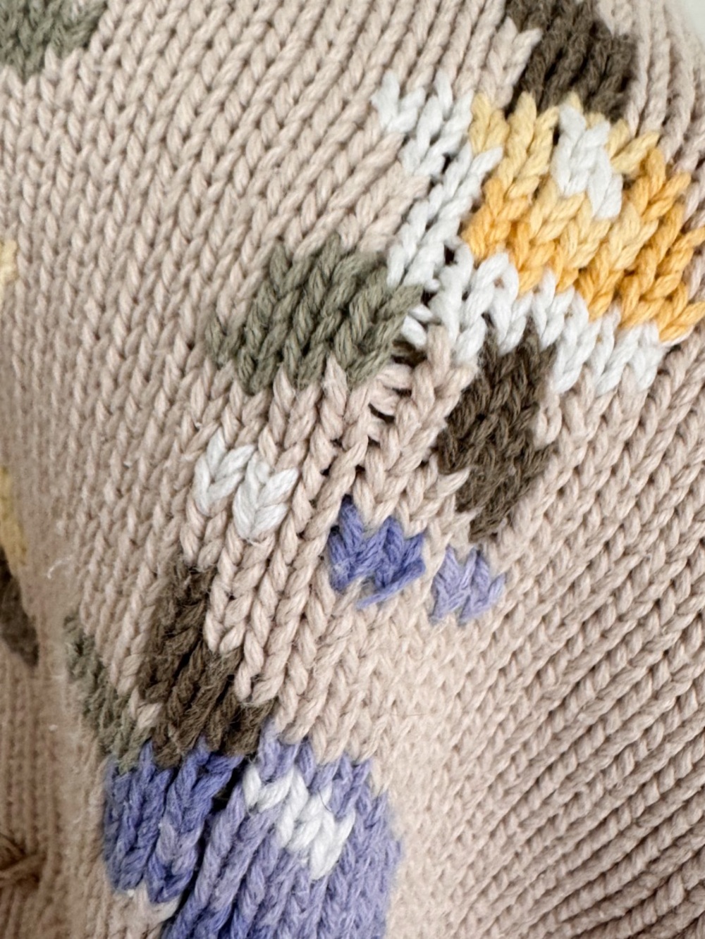 Vintage Northern Reflections Floral Patchwork Knit Sweater XL Cottagecore - Picture 8 of 13
